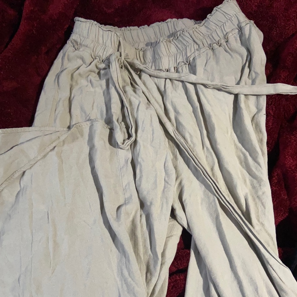 Beige trousers